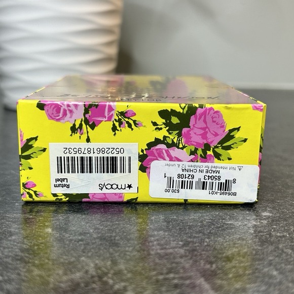 Vtg Betsey Johnson Y2K Pink Glitter Enamel Heart Lock Gold Tone Key Fob NEW - Picture 7 of 9